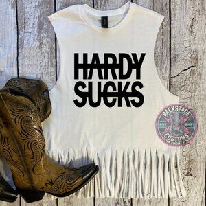 Hardy Sucks Fringe Muscle Tank